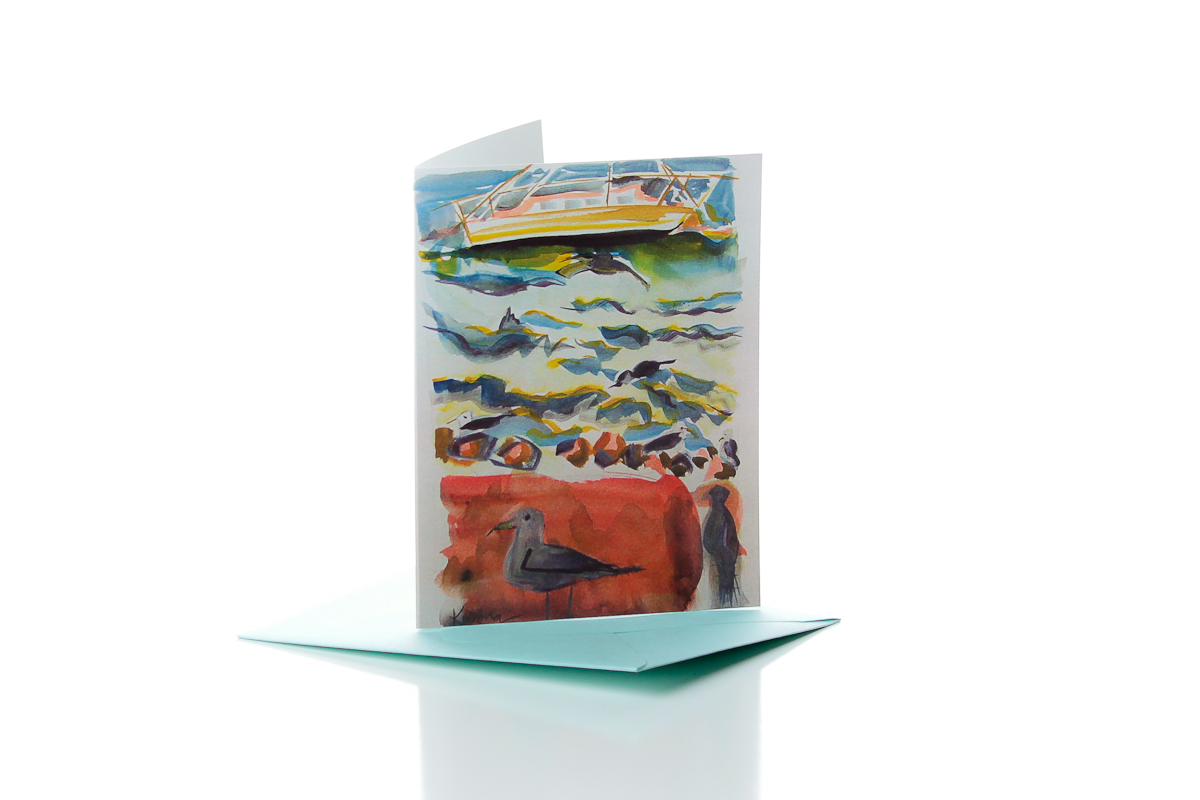 Watercolor all-occasion cards for pastors - Stroll by the Sea