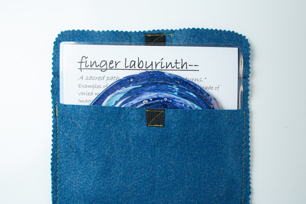 ceramic finger labyrinth blue